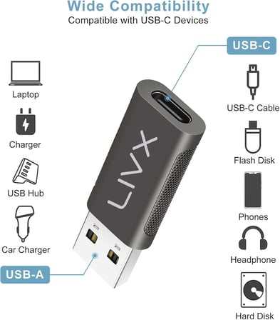 Type C to USB 3.0 Çevirici Dönüştürücü OTG Adaptör LVA-OTGCF