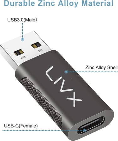 Type C to USB 3.0 Çevirici Dönüştürücü OTG Adaptör LVA-OTGCF