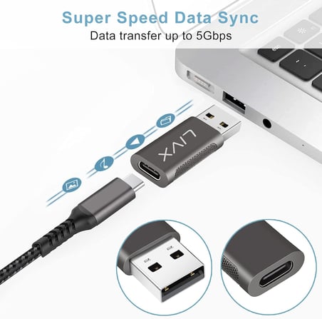 Type C to USB 3.0 Çevirici Dönüştürücü OTG Adaptör LVA-OTGCF