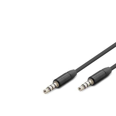 Evimdeyokyok 3.5mm Trrs Aux Ses Kablosu Siyah 1.2 Metre