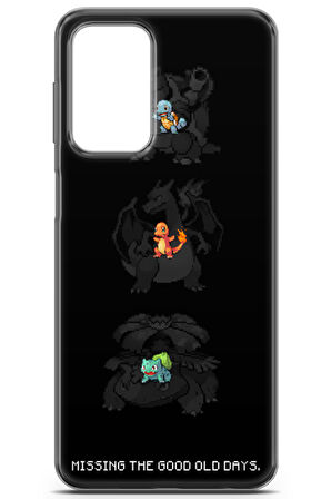 Samsung Galaxy A23 4G uyumlu Pokemon 37 Baskılı Telefon Kabı Charmander Bulbasaur Squirtle