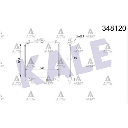 RADYATÖR SU CARRY 98-01 1.3 16mm M-T BRAZING