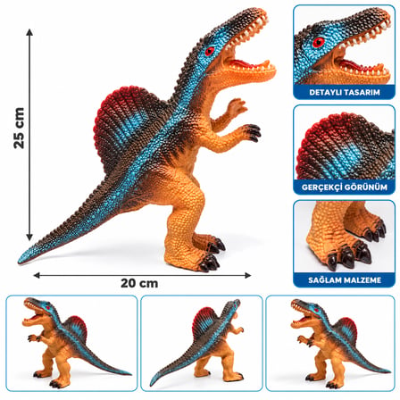 25 cm Sesli Dinozor Oyuncak – Detaylı Spinosaurus Figürü