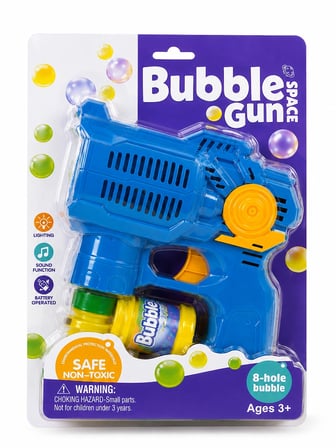 Oyuncak Işıklı ve Sesli Köpük Tabancası – Bubble Gun | Köpük Solüsyonlu mavi