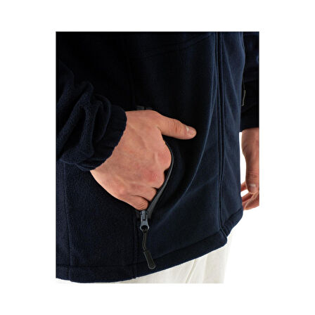 KANT Lüks Tam Fermuarlı 3 Cepli Polar Lacivert (300gr/m2)