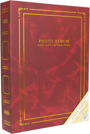 Rabsev 15x21cm 200 Fotoğraf Kapasiteli Ciltbezli Lüks Fotoğraf Albümü Bordo