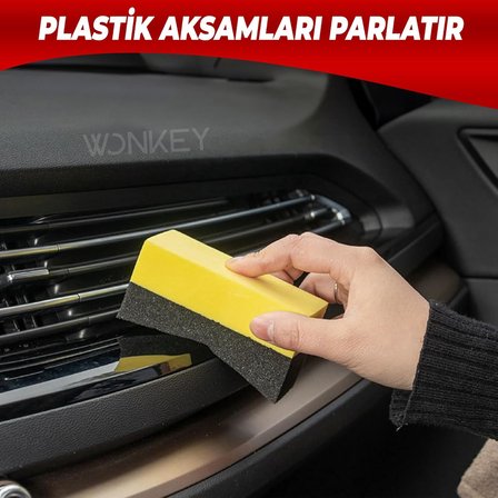 - Oto Lastik Parlatıcı Sünger 2'li Paket, U Şeklinde Eğimli Araba Lastiği Parlatıcı Sünger, Araç Lastik ve Plastik Parlatma Uygulama Süngeri