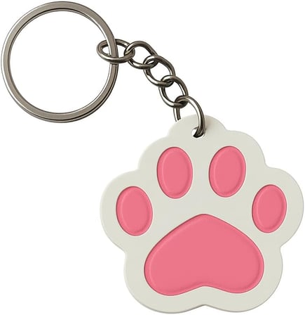 Neko Mist Kedi Patisi Şeklinde Anahtarlık Hediyelik Keychain Tek Yüzlü