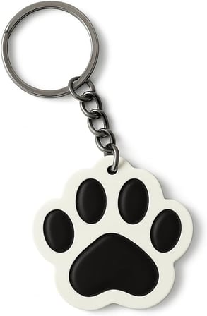Neko Mist Kedi Patisi Şeklinde Anahtarlık Hediyelik Keychain Tek Yüzlü