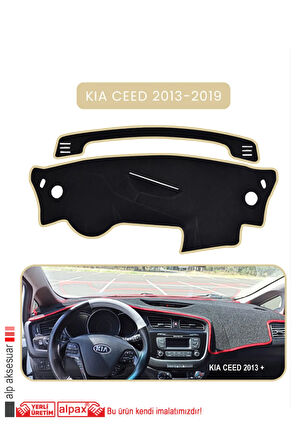 Kia Ceed 2013-2019 Torpido Koruma  Halısı -  Bej Kenar
