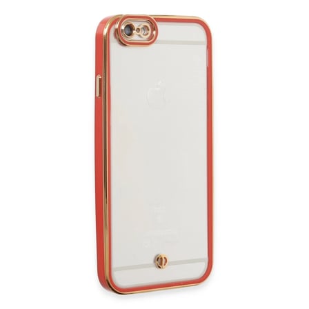 Apple iPhone 6 Kılıf Liva Lens Silikon - Kırmızı