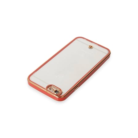 Apple iPhone 6 Kılıf Liva Lens Silikon - Kırmızı