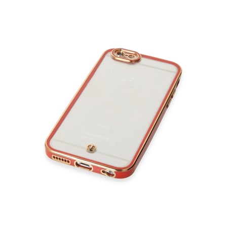 Apple iPhone 6 Kılıf Liva Lens Silikon - Kırmızı