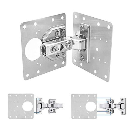Delikli Mobilya Menteşe Plakası - Tamir ve Destek Kiti