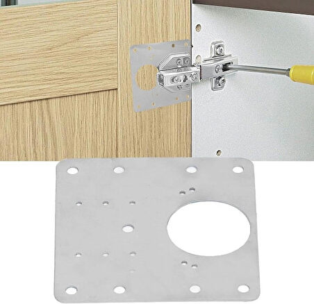 Delikli Mobilya Menteşe Plakası - Tamir ve Destek Kiti