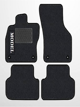 tmpo28895 2005-2011Siyah Halı Gri Kenar Bordo Dikiş Petek Topuk Chevrolet Aveo ile uyumlu
