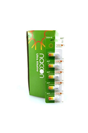Ultra Alkalin A27 27A 12V 5li Bariyer Kumandası 27af 12v Alkalin Alarm Pili