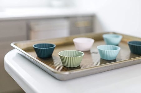 Muffin Pişirme Kalıbı 12 Adet Silikon Kek Kalıbı Cupcake Çikolata ve Sade Kek (12 Adet)