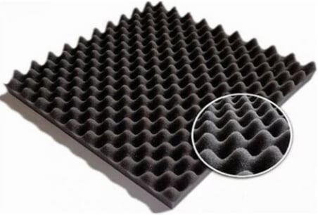 Karavan Viyollü Akustik Sünger 3,5 Cm Kalınlık 1x1 Metre Dns 50 SİYAH Tek Ebat