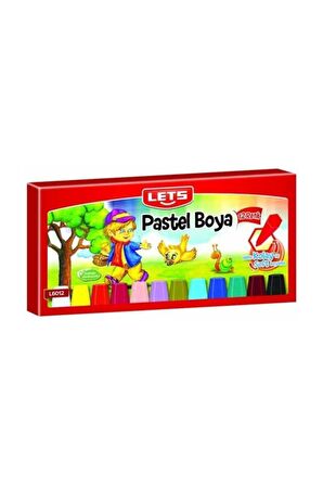 Lets Pastel Boya Karton Kutu Köşeli 12 Renk L-6120