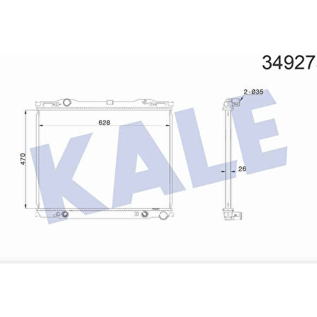 RADYATÖR SU SORENTO 03-06 26mm A-T BRAZING