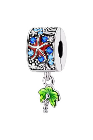 Ada Tatili Klips Charm | 925 Ayar Gümüş