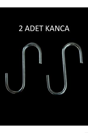 2 Adet, Krom Renk, 7,5 Cm, Metal Kanca, S Kanca, Es Kanca, Banyo Kanca, Demir Kanca