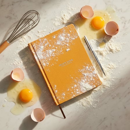 Tarif Defteri – A5 Boyutunda Sert Kapaklı 100+ Tariflik Recipe Journal, Ölçü Tablosu, Not Alanı, İndeks ve Şef Soruları (Sarı)