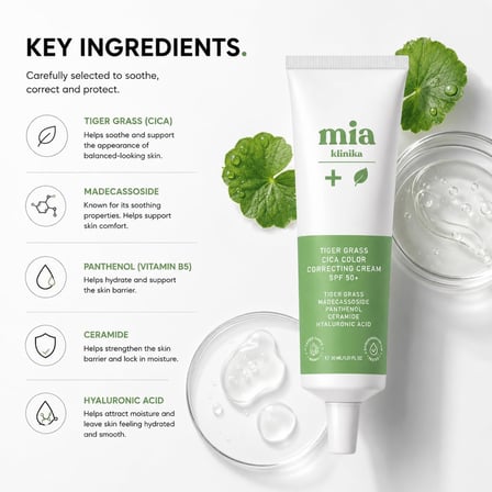 MIA KLINIKA Tiger Grass Tone-Correcting SPF 50+ Yüz Kremi 30ml