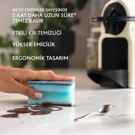 Pro Clean Aktif Enzimli Oluklu Sünger, 3’lü Paket