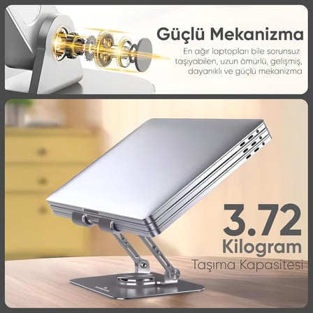 Minesk Tablet Standı 360 Derece Dönebilen Katlanabilir Ergonomik Tablet Tutucu