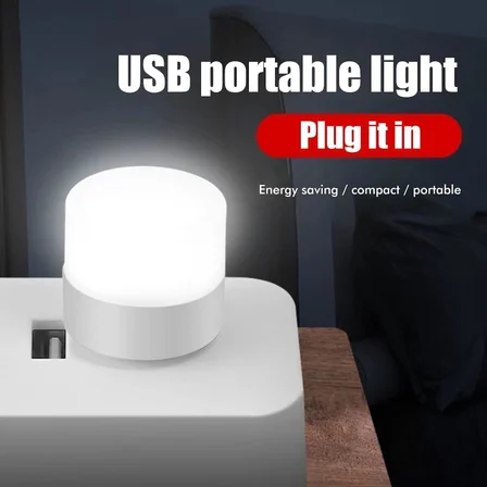 GüncelÇarşı Mini USB LED Işık, 1W Enerji Tasarruflu, Gece Aydınlatma, Rehber Gece Lambası, Kitap Okuma Lambası Işığı, Küçük Yuvarlak Işıklar (6 ADET)