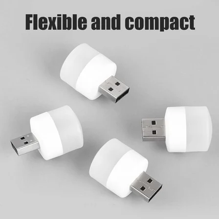 GüncelÇarşı Mini USB LED Işık, 1W Enerji Tasarruflu, Gece Aydınlatma, Rehber Gece Lambası, Kitap Okuma Lambası Işığı, Küçük Yuvarlak Işıklar (6 ADET)