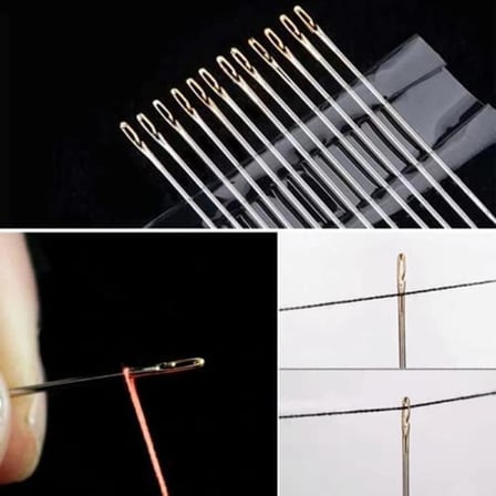 30 Adet İğneli Ahşap Kutulu Dikiş İğne Seti, Dikiş, nakış, onarım ve el işi uygulamaları için ideal, İnce, kalın, uzun ve kısa iğneler