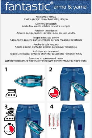 Ütü Ile Yapışan Kot Arma Patch Kot Yaması, Denim Jeans Onarım &amp; Dekoratif amaçlı Çiçek (İndigo)