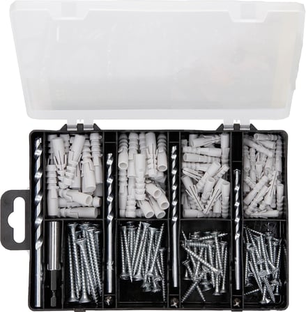 Bosch Professional Accessories Bosch Diy 173 Parça Aksesuar &amp; Sabitleme Seti, Matkap ucu, Vidalama ucu, Vida, Dübel, Üniversal Tutucu, Yeşil