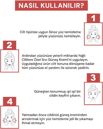 SPF50+ Yağlı Ciltler İçin Sıvı Yüz Güneş Kremi 50ml-Yeni Nesil Güneş Filtreleri Hibrit Formül PA++++