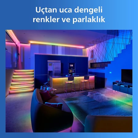 Philips Smart Lighting RGBIC LED Şerit 10 m (Type-C) - Google Home, Alexa, HomeKit ve Matter uyumlu