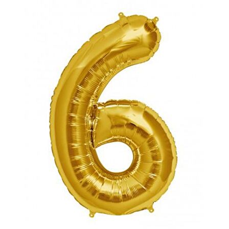 RAKAM BALON FOLYO 6 GOLD 70 CM