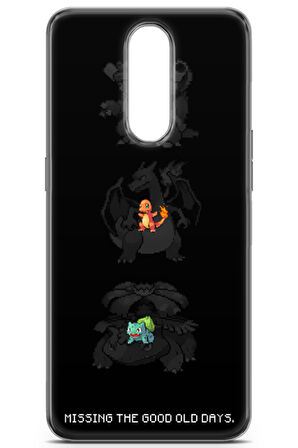 Oppo RX17 Pro uyumlu Pokemon 37 Şeffaf Charmander Bulbasaur Squirtle