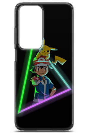 Xiaomi Redmi 10 uyumlu Pokemon 26 Şeffaf Ash Ketchum Neon