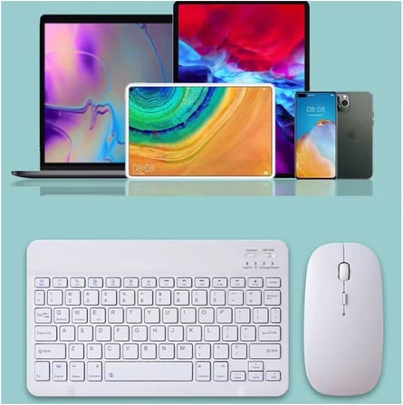 Samsung Galaxy Tab A9 Plus Tüm Seri İle Uyumlu Bluetooth Özellikli Klavye Mouse Set Siyah