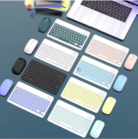 Samsung Galaxy Tab A9 Plus Tüm Seri İle Uyumlu Bluetooth Özellikli Klavye Mouse Set Siyah