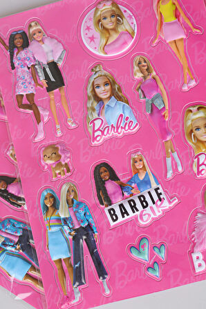 DEKOMUS İLE LİSANSLI BARBIE 3D STICKER SET