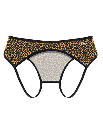 Ağı Arası Açık Leopar Desenli  Külot
