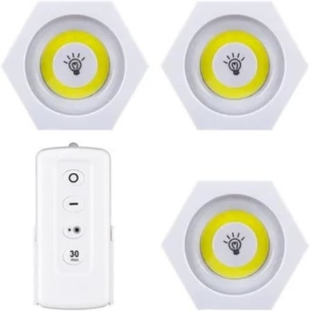 3 Lü Premium Kablosuz LED Dokunmatik Lamba Seti Köşeli Uzaktan Kumandalı Pilli Dekoratif Gece Işığı