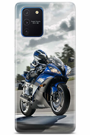 Samsung Galaxy S10 Lite uyumlu Otomoto 32 TPU Mavi Yamaha