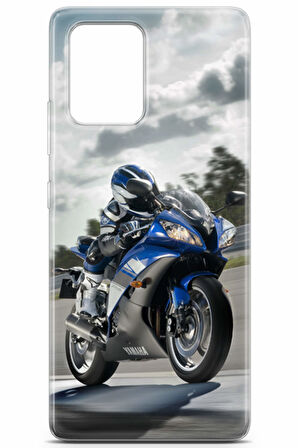 Samsung Galaxy S10 Lite uyumlu Otomoto 32 TPU Mavi Yamaha