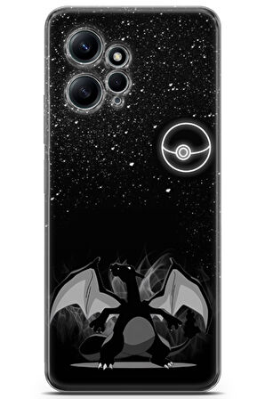 Xiaomi Redmi Note 12 4G uyumlu Pokemon 38 HD UV Baskı Charizard Pokemon