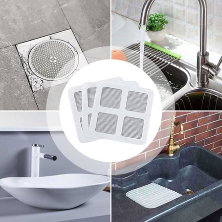 Kyrotech 100 Adet Duş ve Lavabo Gider Süzgeci, Saç Tutucu Akıllı File Tasarım, Tıkanma Önleyici Hijyenik Kullan At Gider Koruyucu, Banyo, Mutfak, Balkon İçin Çok Amaçlı Pratik Çözüm